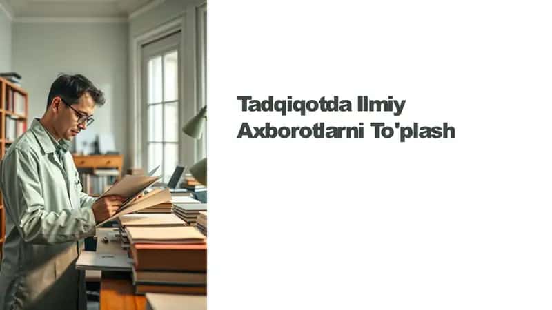Tadqiqotda Ilmiy Axborotlarni To'plash
