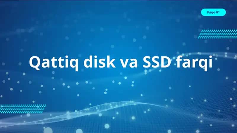 Qattiq disk va SSD farqi