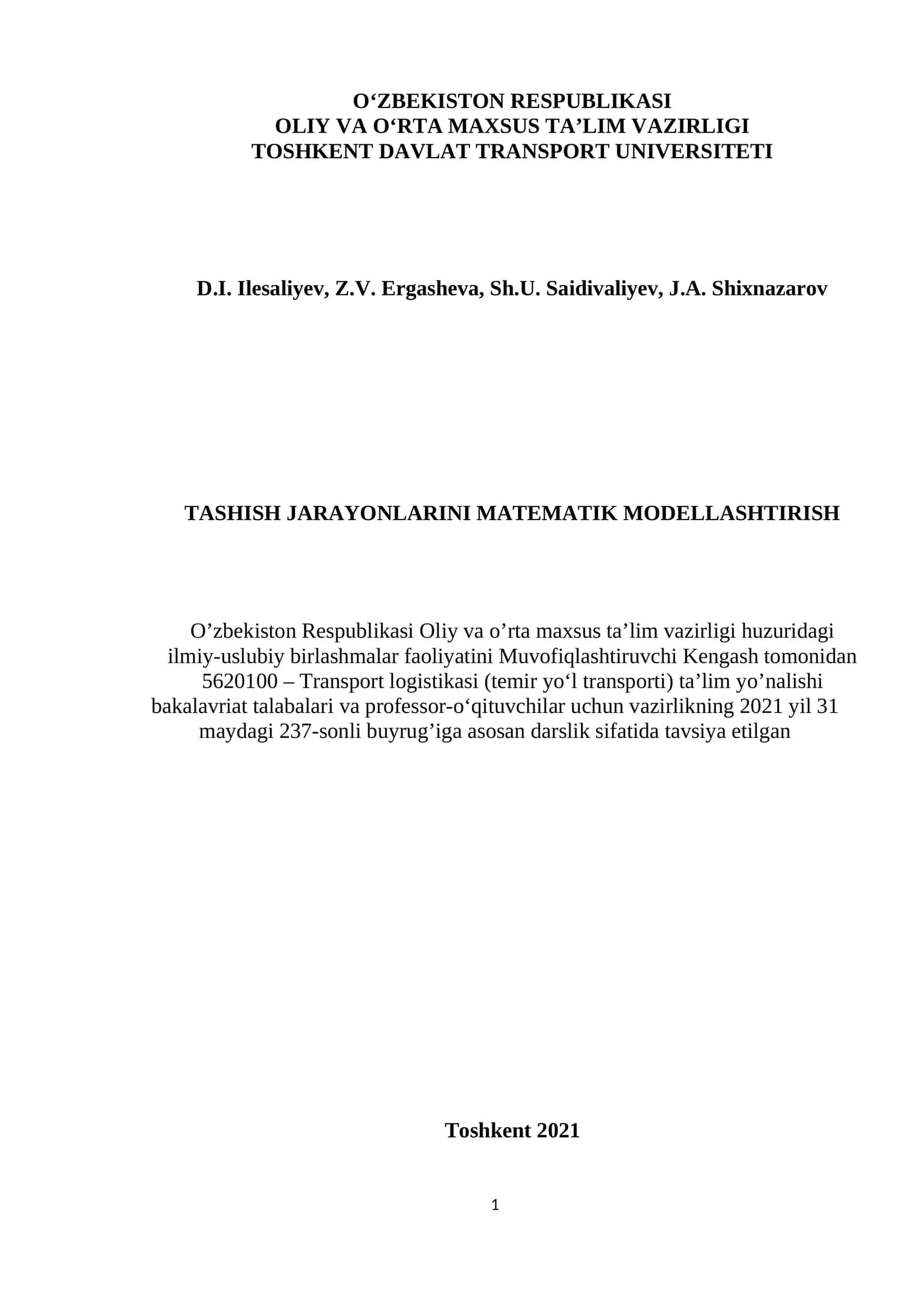 Transport logistikasi (temir yo‘l transporti)