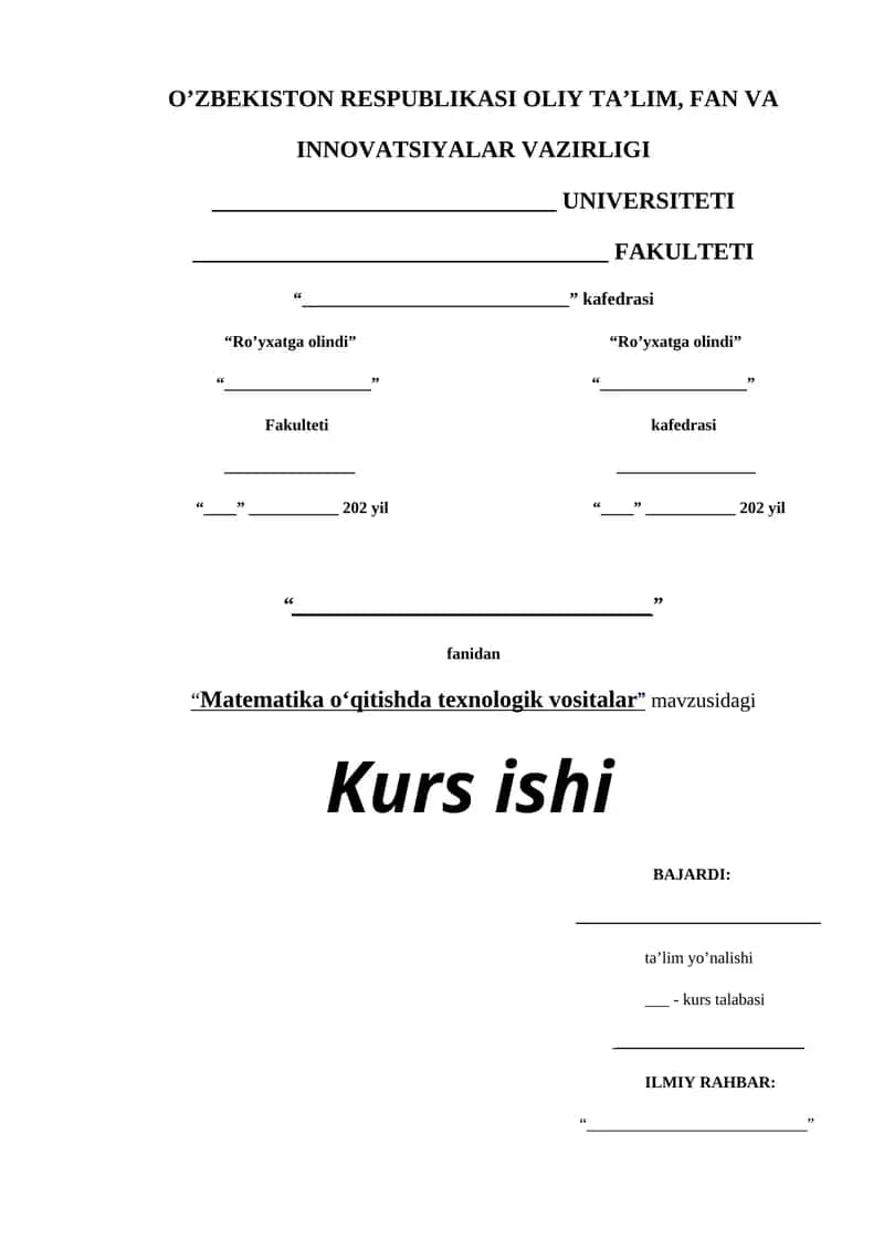Matematika o‘qitishda texnologik vositalar