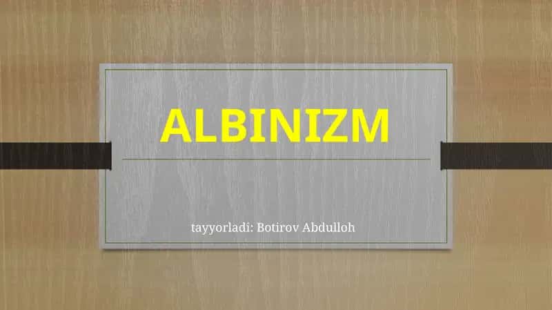 ALBINIZM