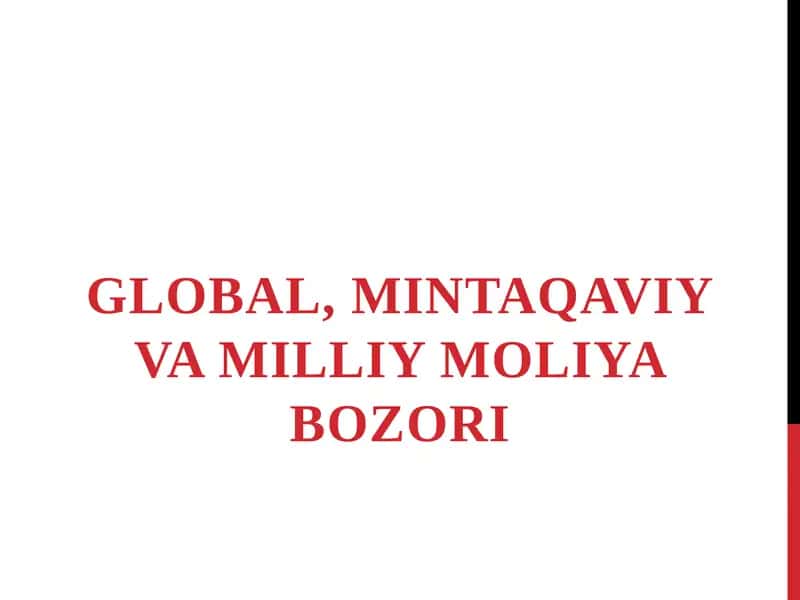 Jahon moliya bozori