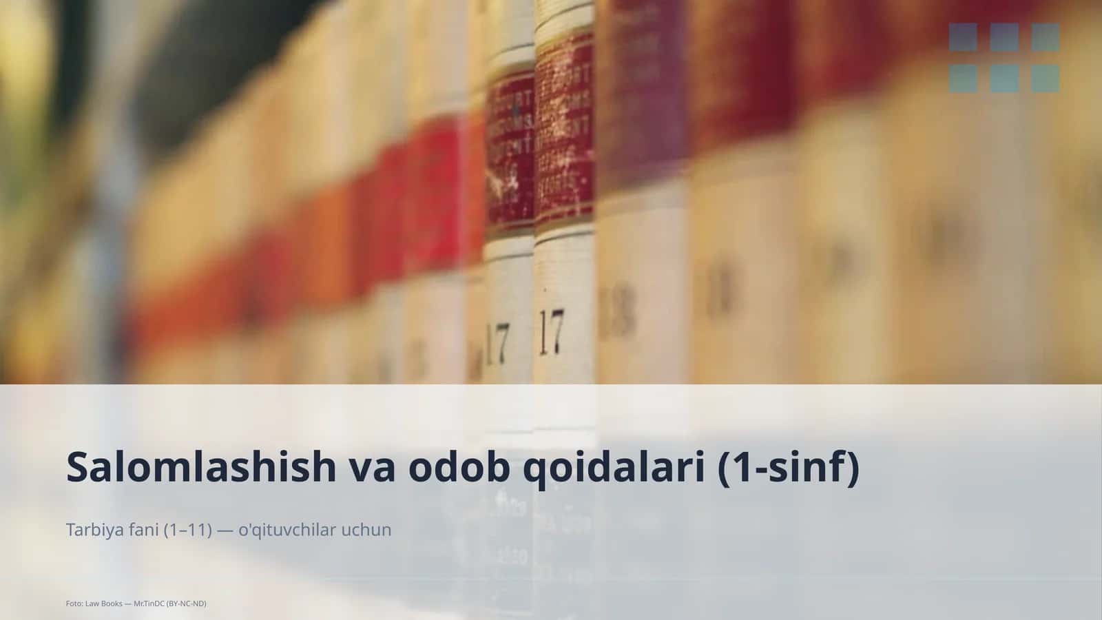 Salomlashish va odob qoidalari (1-sinf)