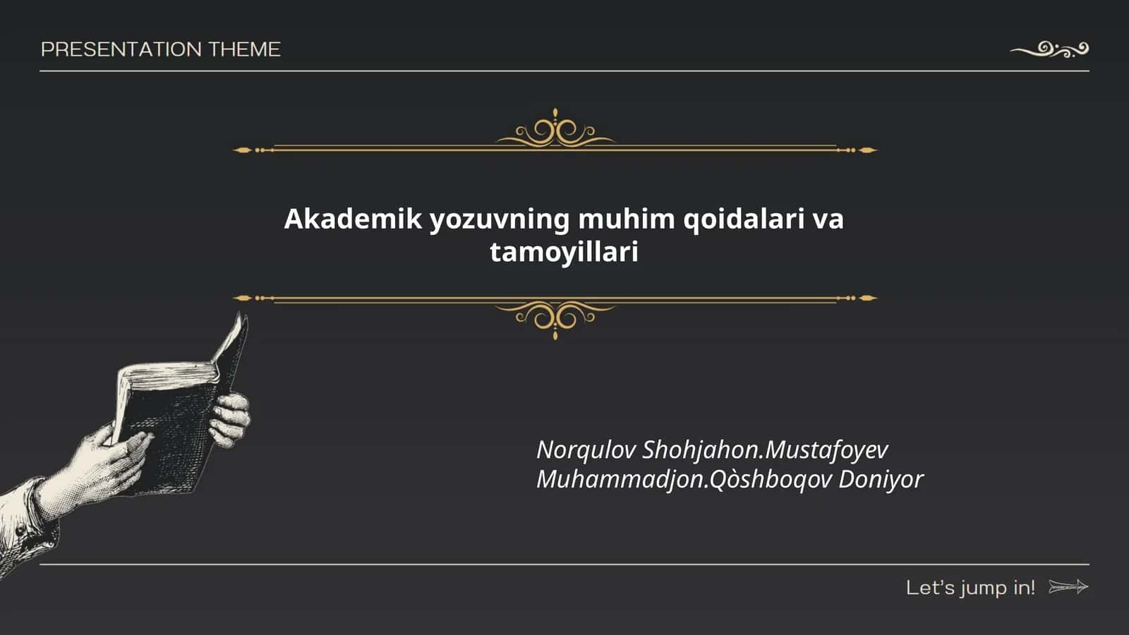 Akademik yozuvning muhim qoidalari va tamoyillari