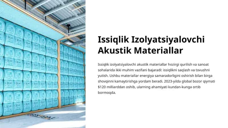 Issiqlik Izolyatsiyalovchi Akustik Materiallar