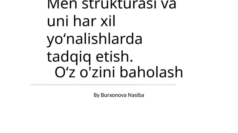 Matn tuzilishi va uning asosiy elementlari