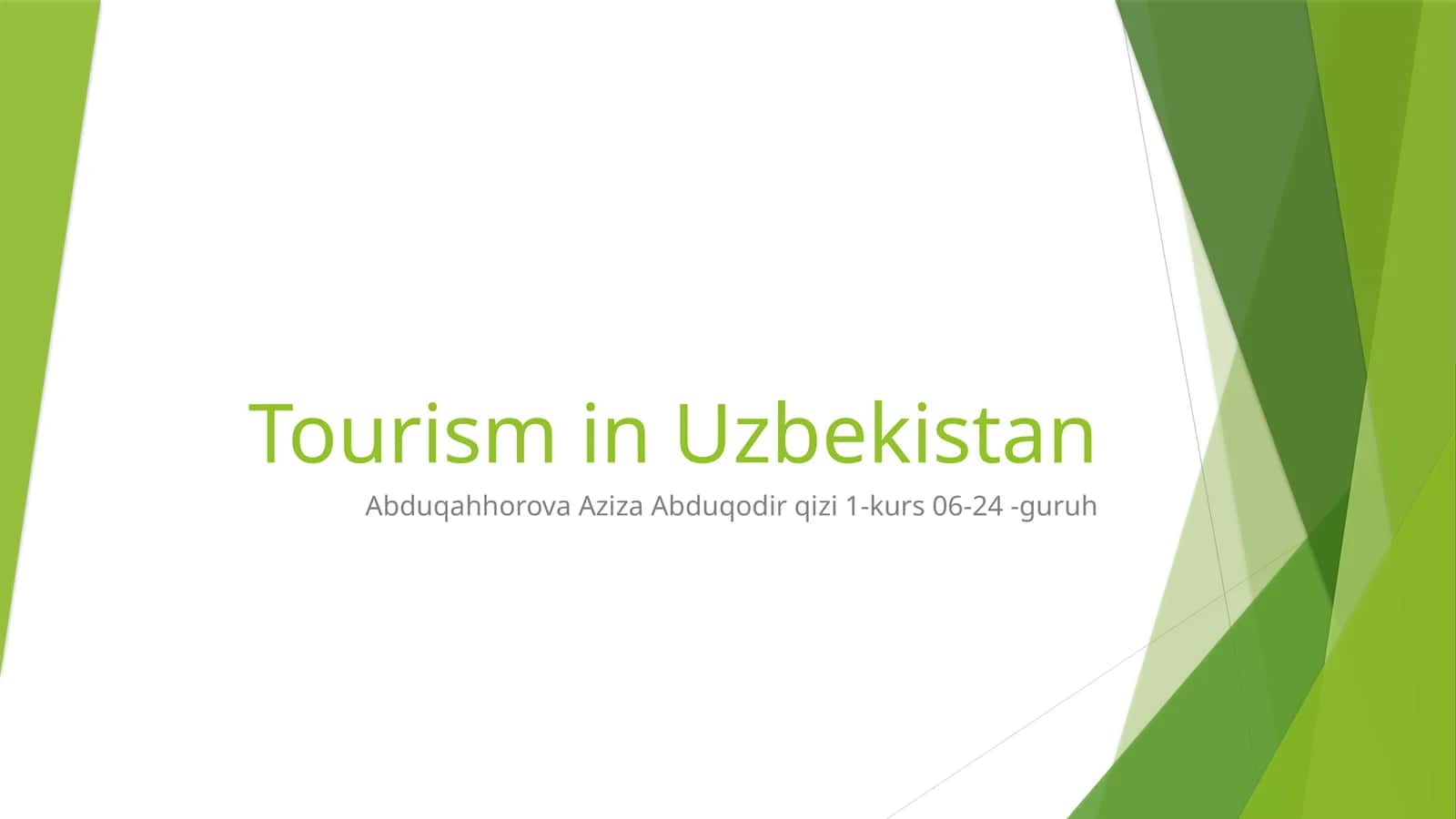 Tourism in Uzbekistan