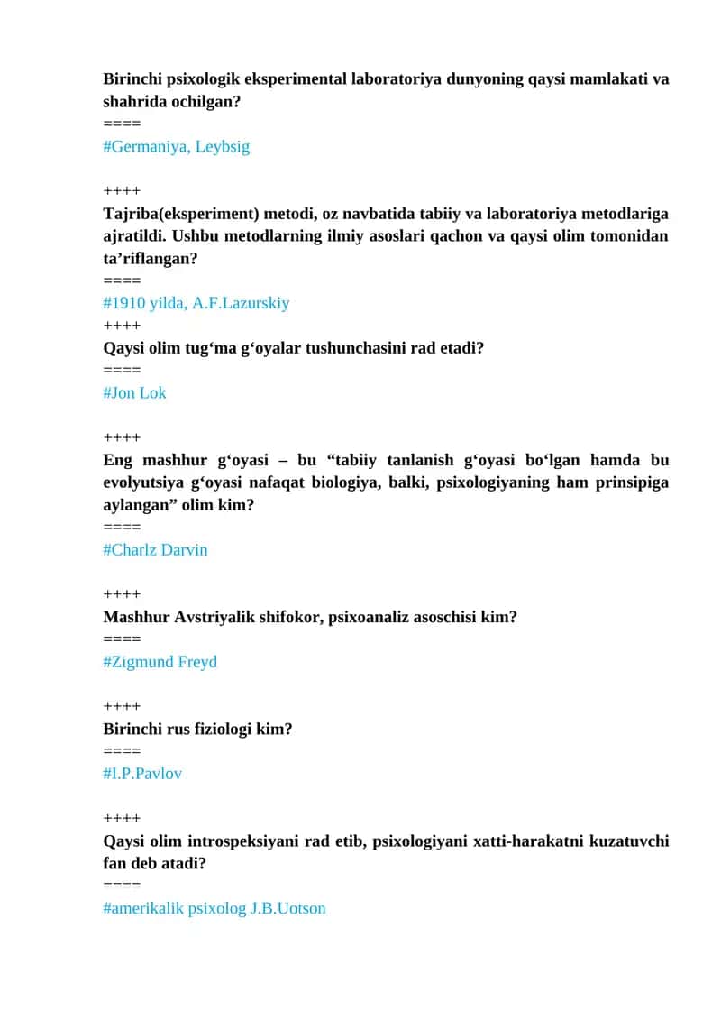 Birinchi psixologik eksperimental laboratoriya