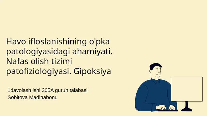 Havo ifloslanishining o'pka patologiyasidagi ahamiyati