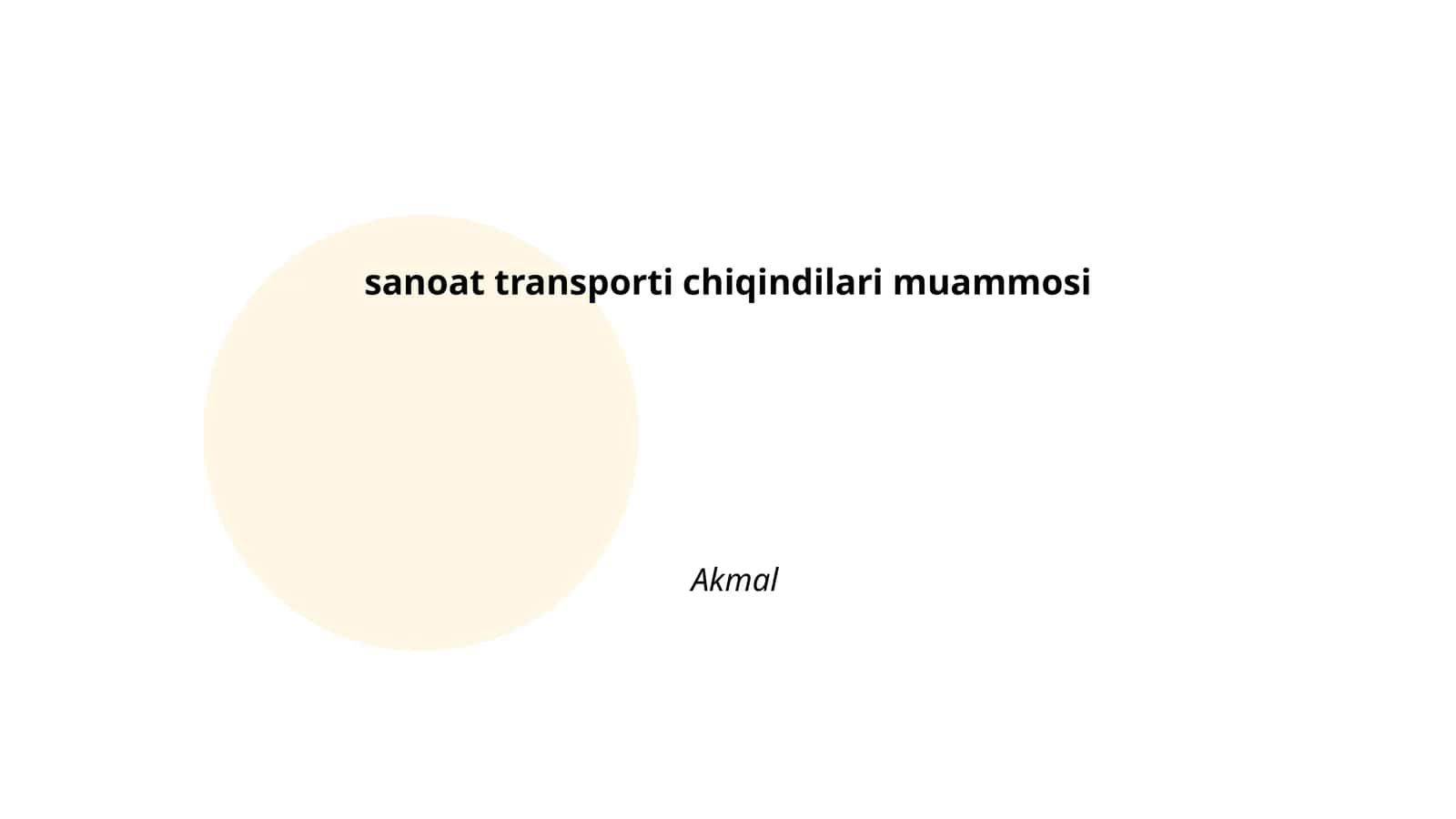Sanoat transporti chiqindilari muammosi
