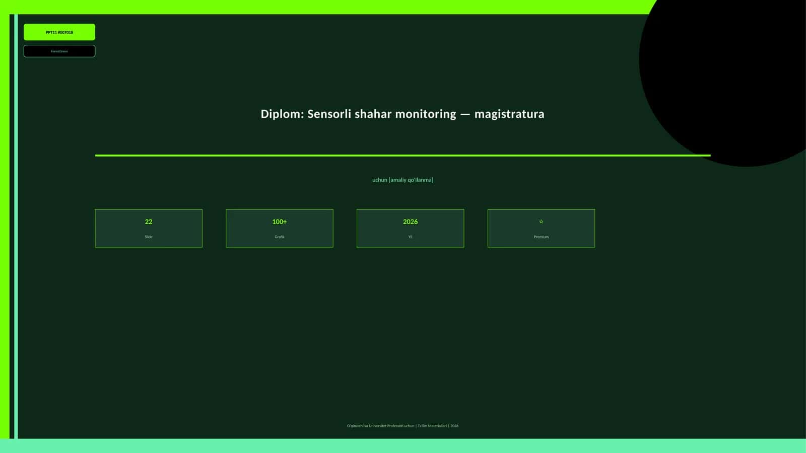 Sensorli shahar monitoring — magistratura uchun [amaliy qo'llanma]