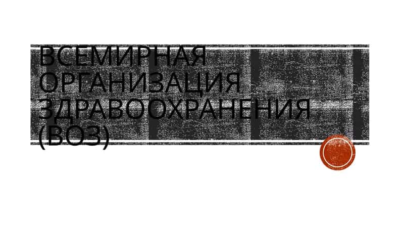 Всемирная организация здравоохранения (ВОЗ)