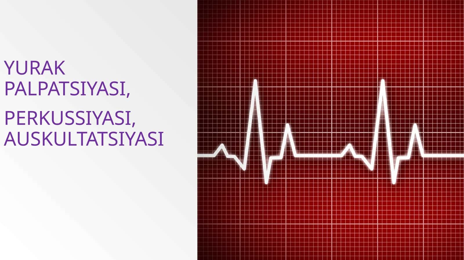 Yurak palpatsiyasi, perkussiyasi, auskultatsiyasi