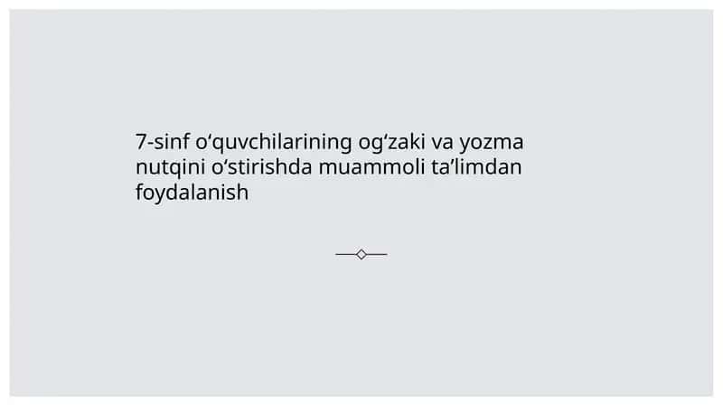 Muammolarni hal qilish