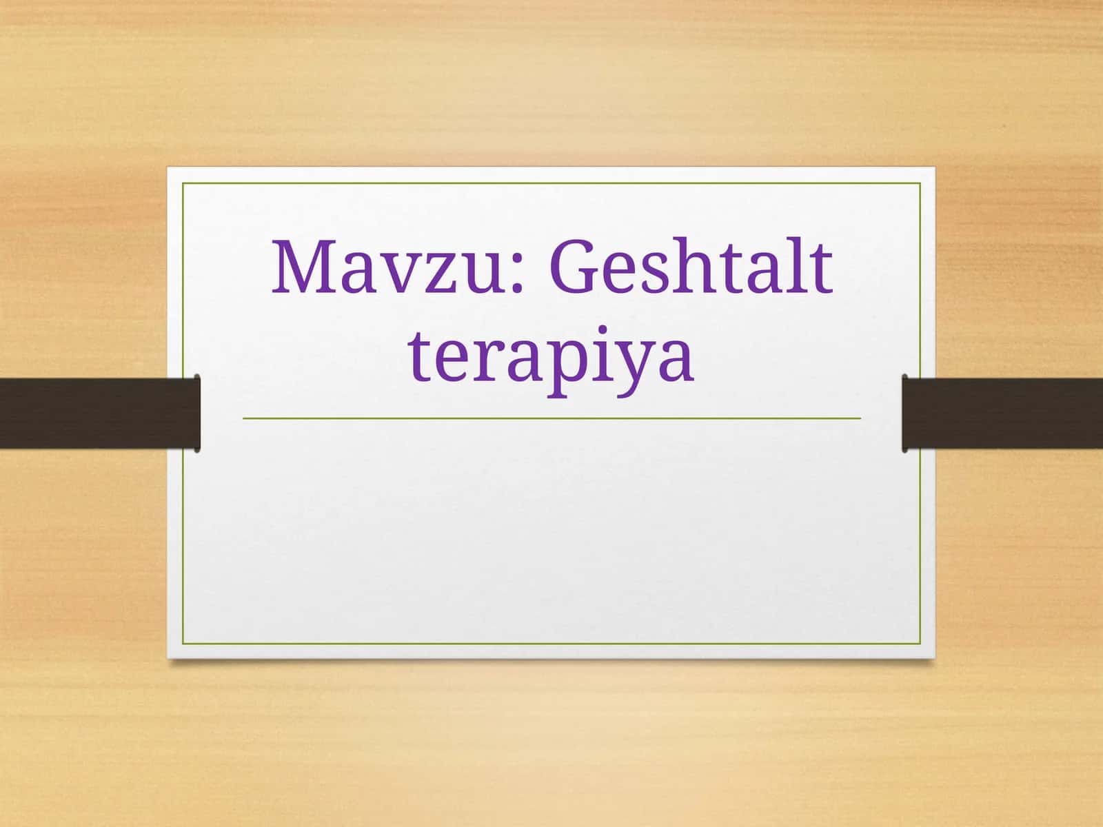 Geshtalt terapiya