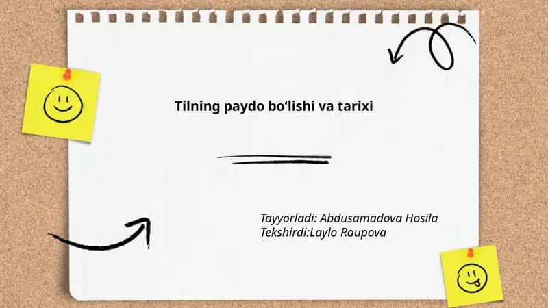 Tilning paydo boʻlishi va tarixi