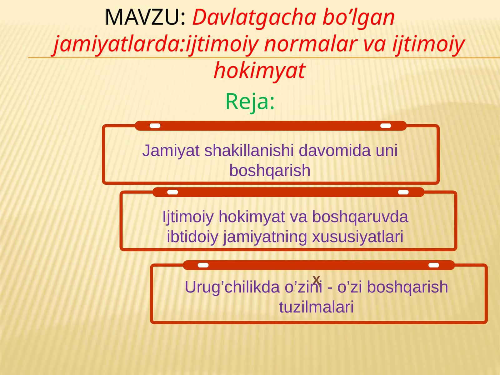 Davlatgacha bo’lgan jamiyatlardaijtimoiy normalar va ijtimoiy hokimyat