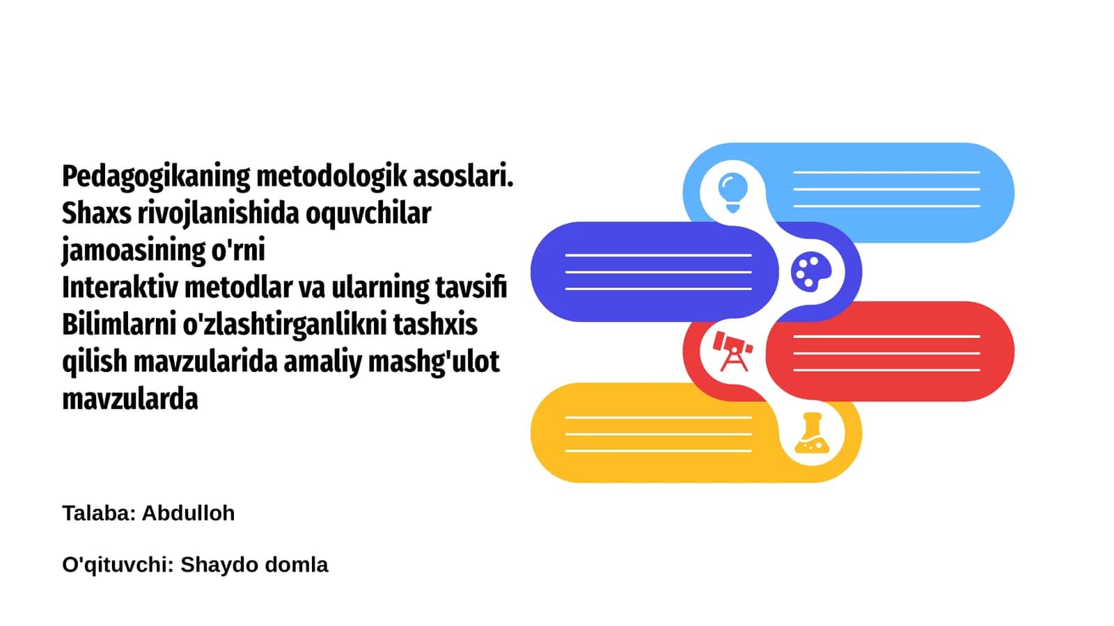 Pedagogikaning metodologik asoslari