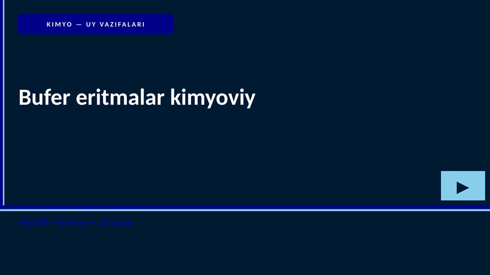Bufer eritmalar kimyoviy