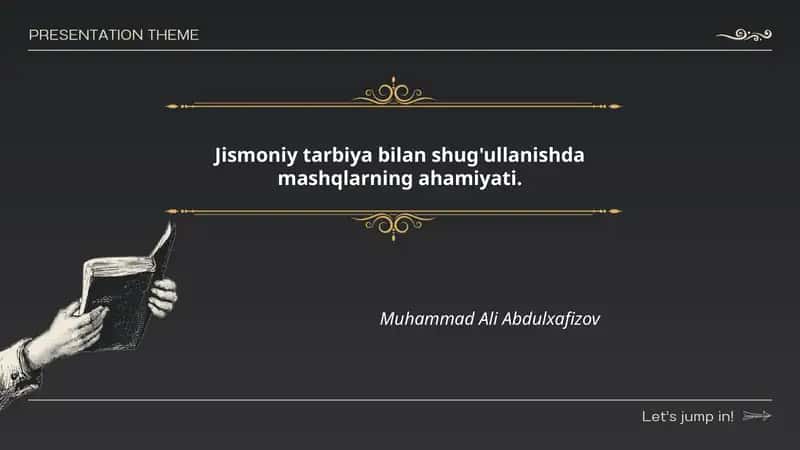 Jismoniy tarbiya bilan shug'ullanishda mashqlarning ahamiyati