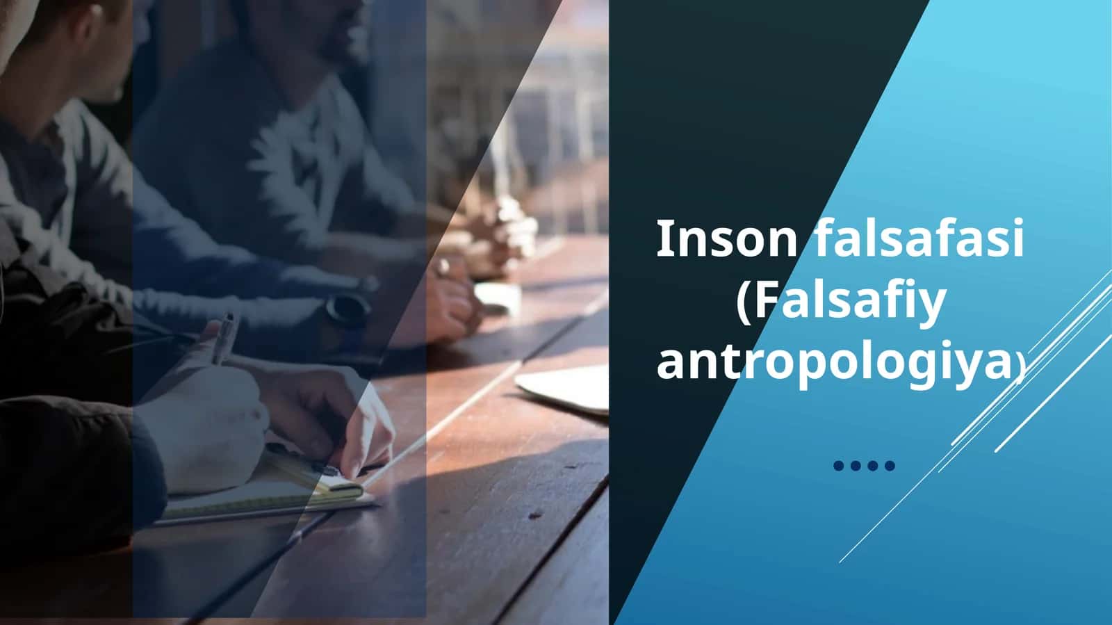 Inson falsafasi (Falsafiyantropologiya)