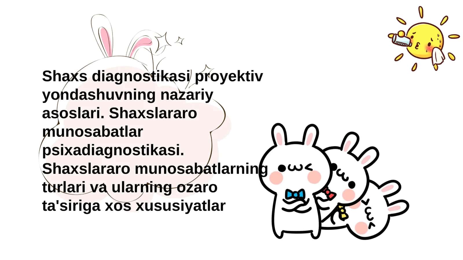 Shaxs diagnostikasi proyektiv yondashuvning nazariy asoslari