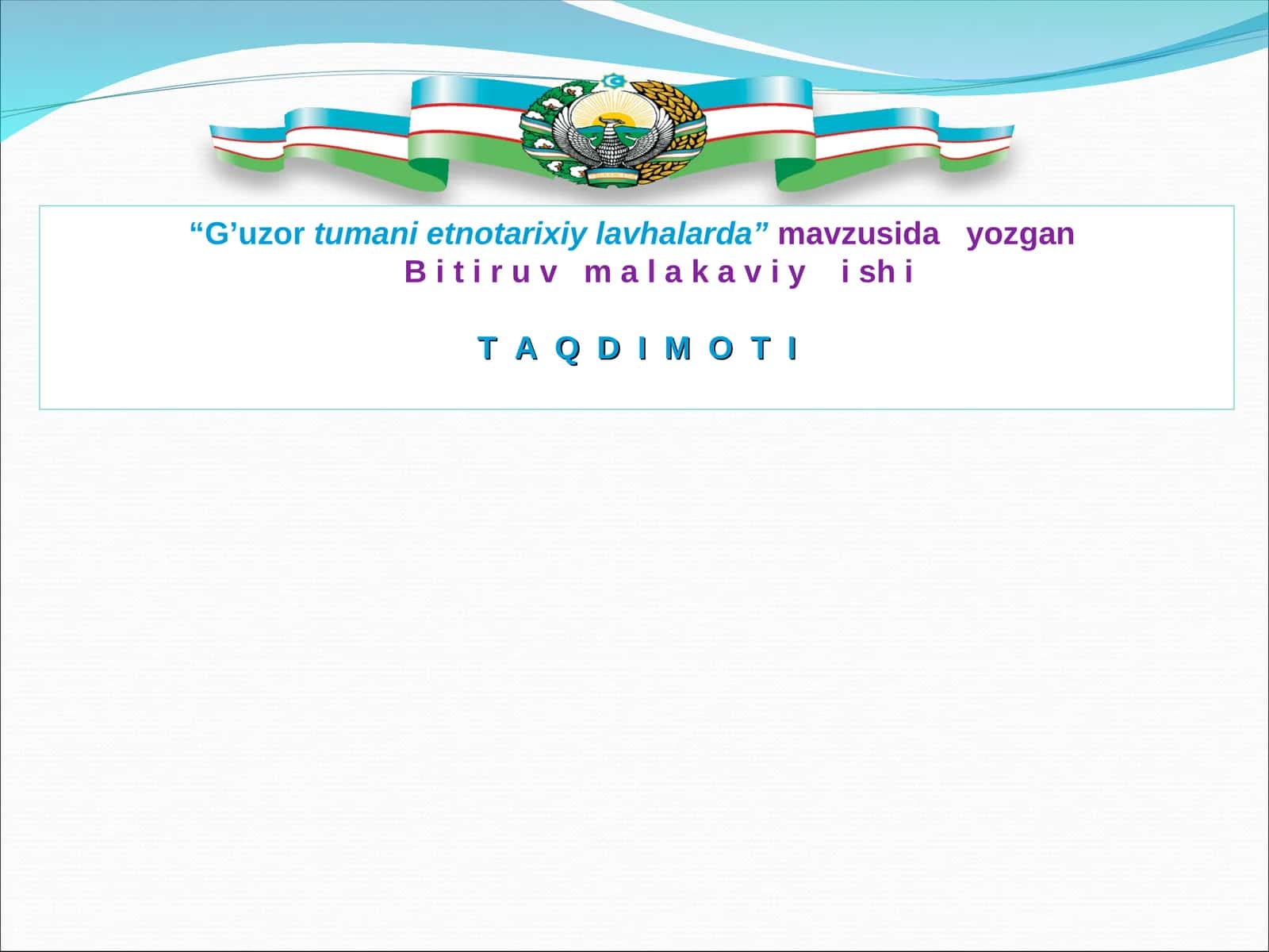G’uzor tumani etno tarixiy lavhalarda