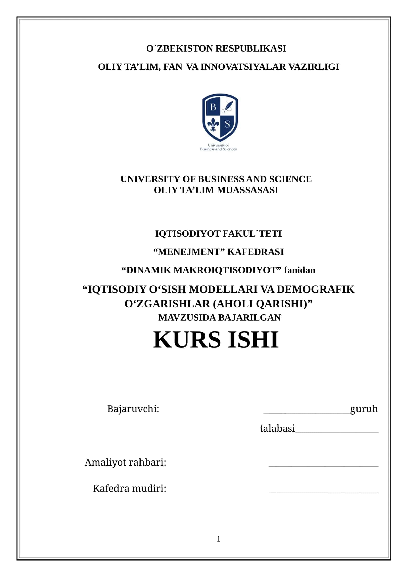 DINAMIK MAKROIQTISODIYOT