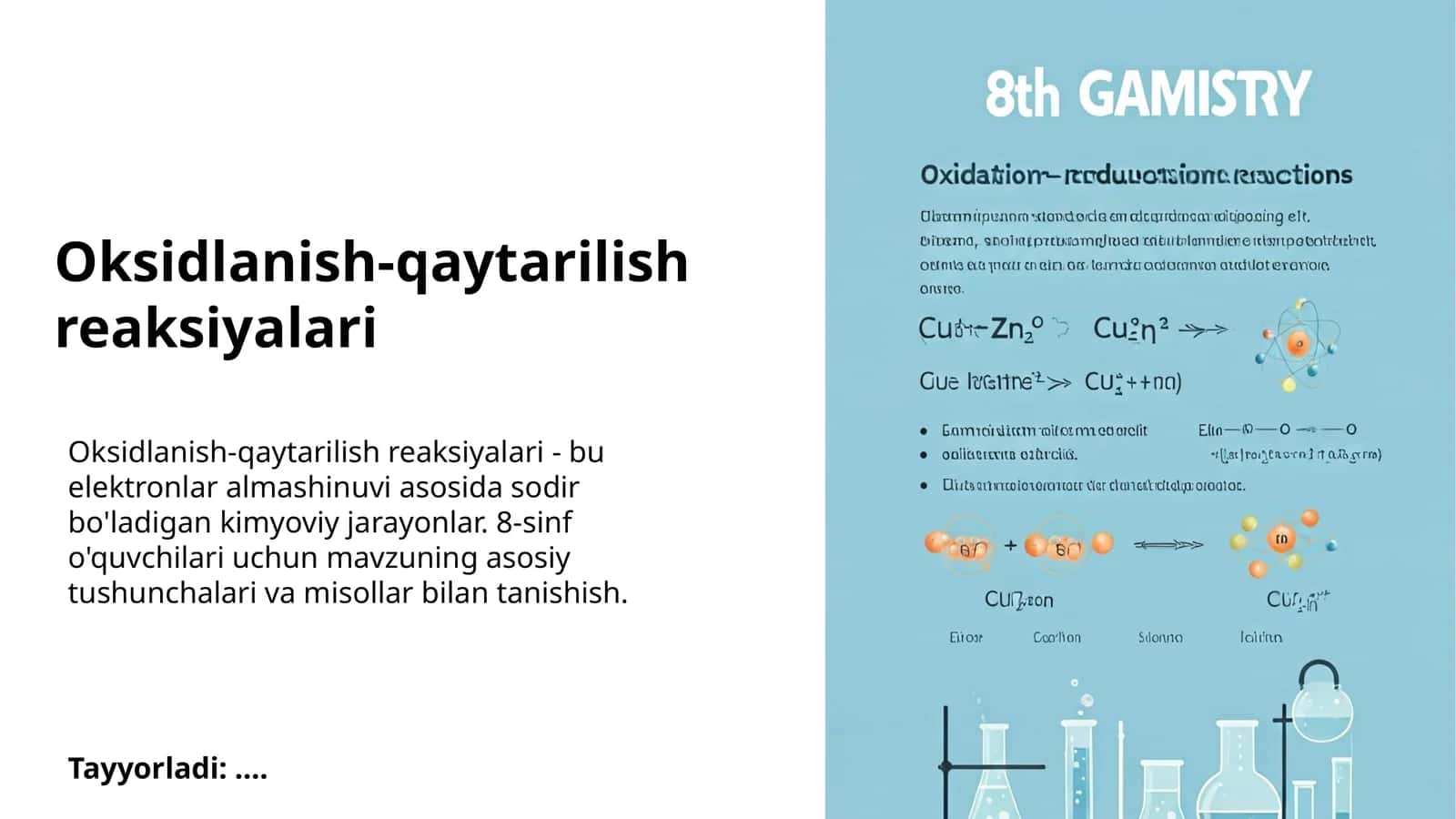 Oksidlanish-qaytarilish reaksiyalari