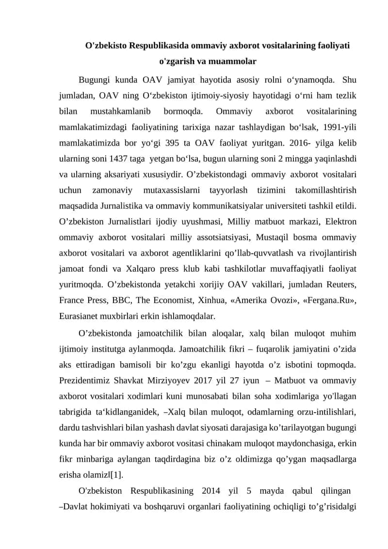 Ommaviy axborot vositalari