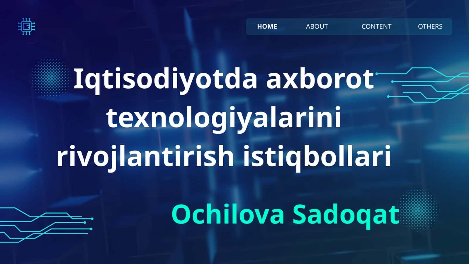 Iqtisodiyotda axborot texnologiyalarini rivojlantirish istiqbollari
