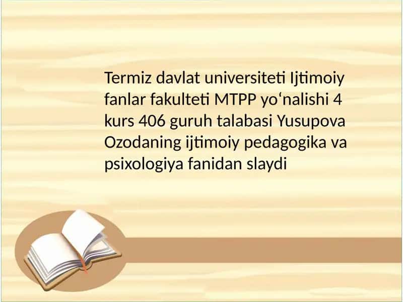 Pedagogika va Psixologiya Fanlari