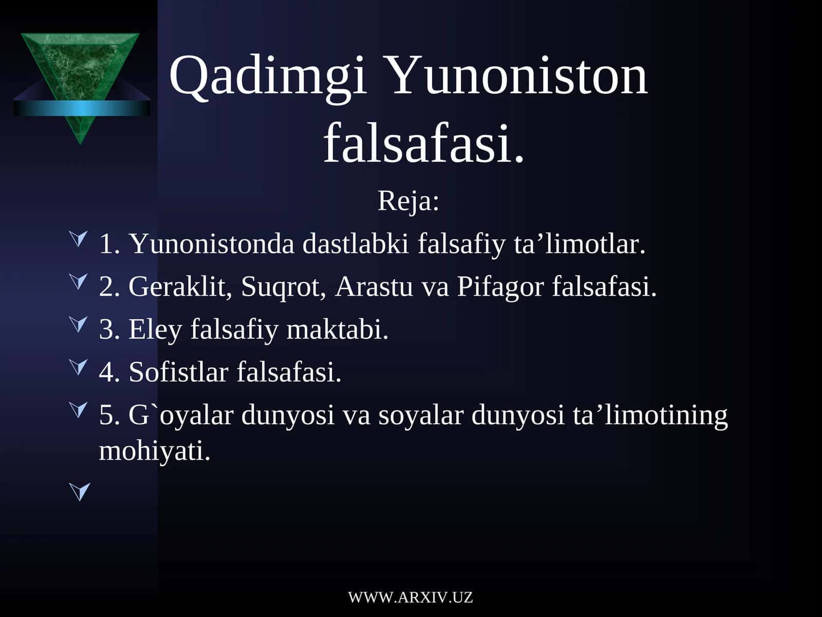 Qadimgi Yunoniston falsafasi