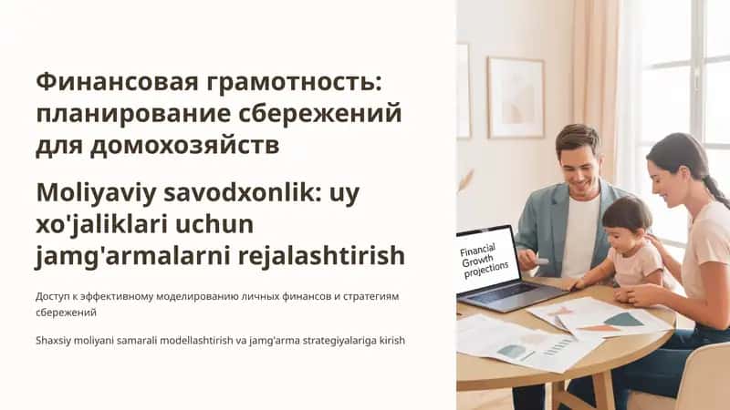 Финансовая грамотность: планирование сбережений для домохозяйств