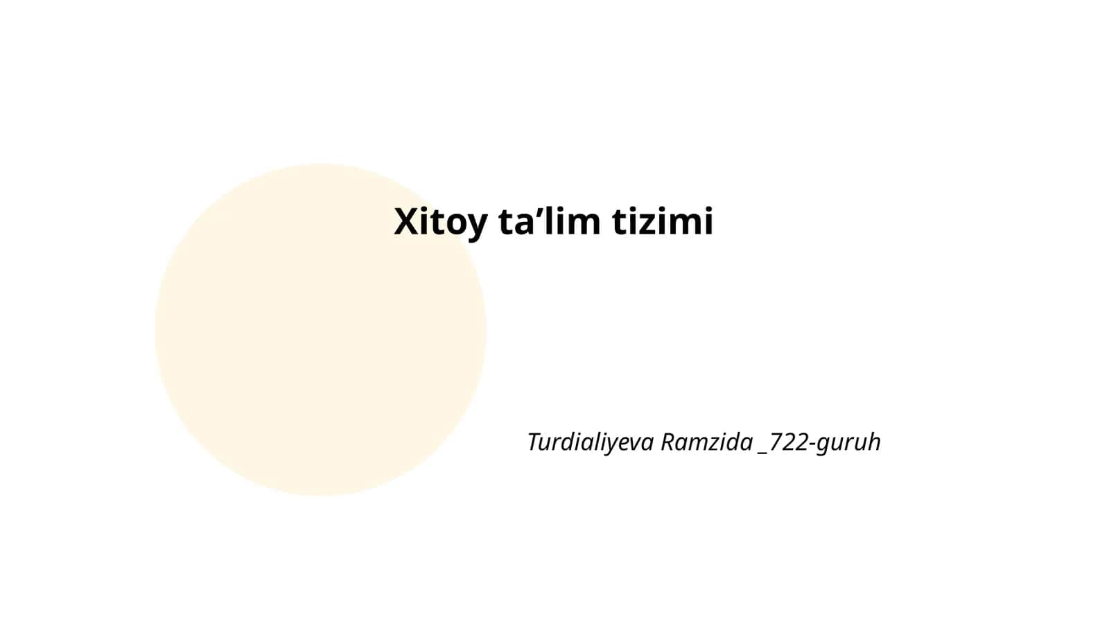 Xitoy taʼlim tizimi