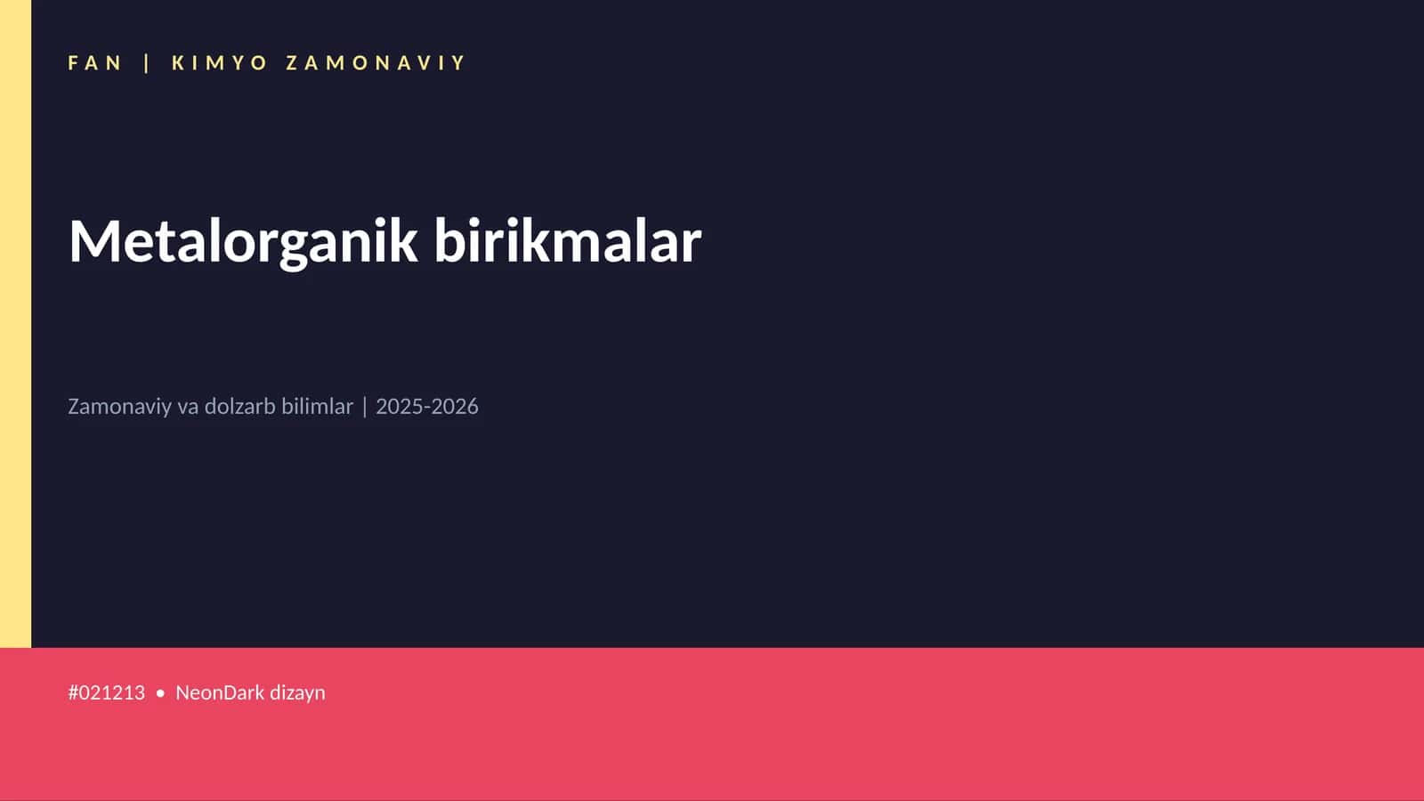 Metalorganik birikmalar
