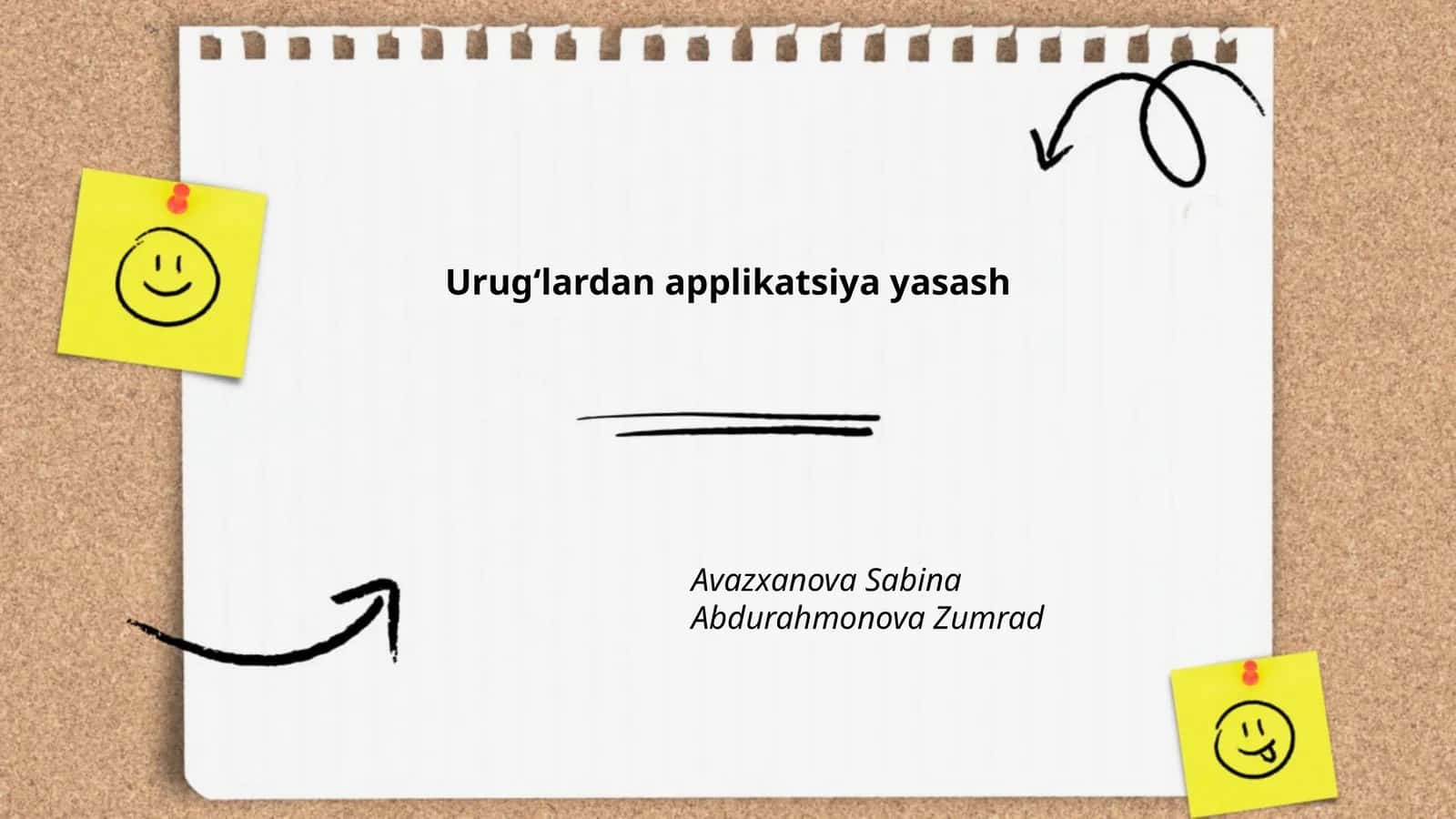 Urugʻlardan applikatsiya yasash