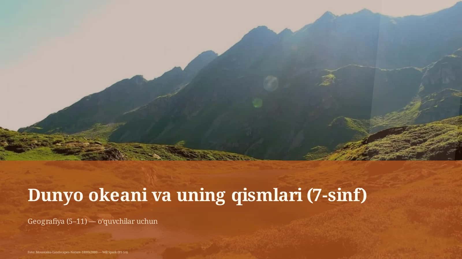 Dunyo okeani va uning qismlari (7-sinf)