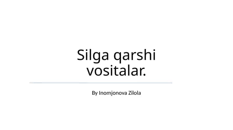 Silga qarshi vositalar