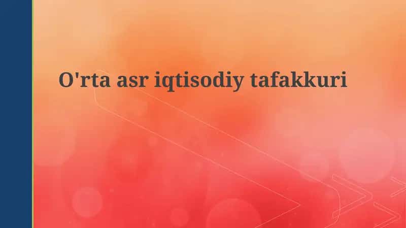 O'rta asr iqtisodiy fikri