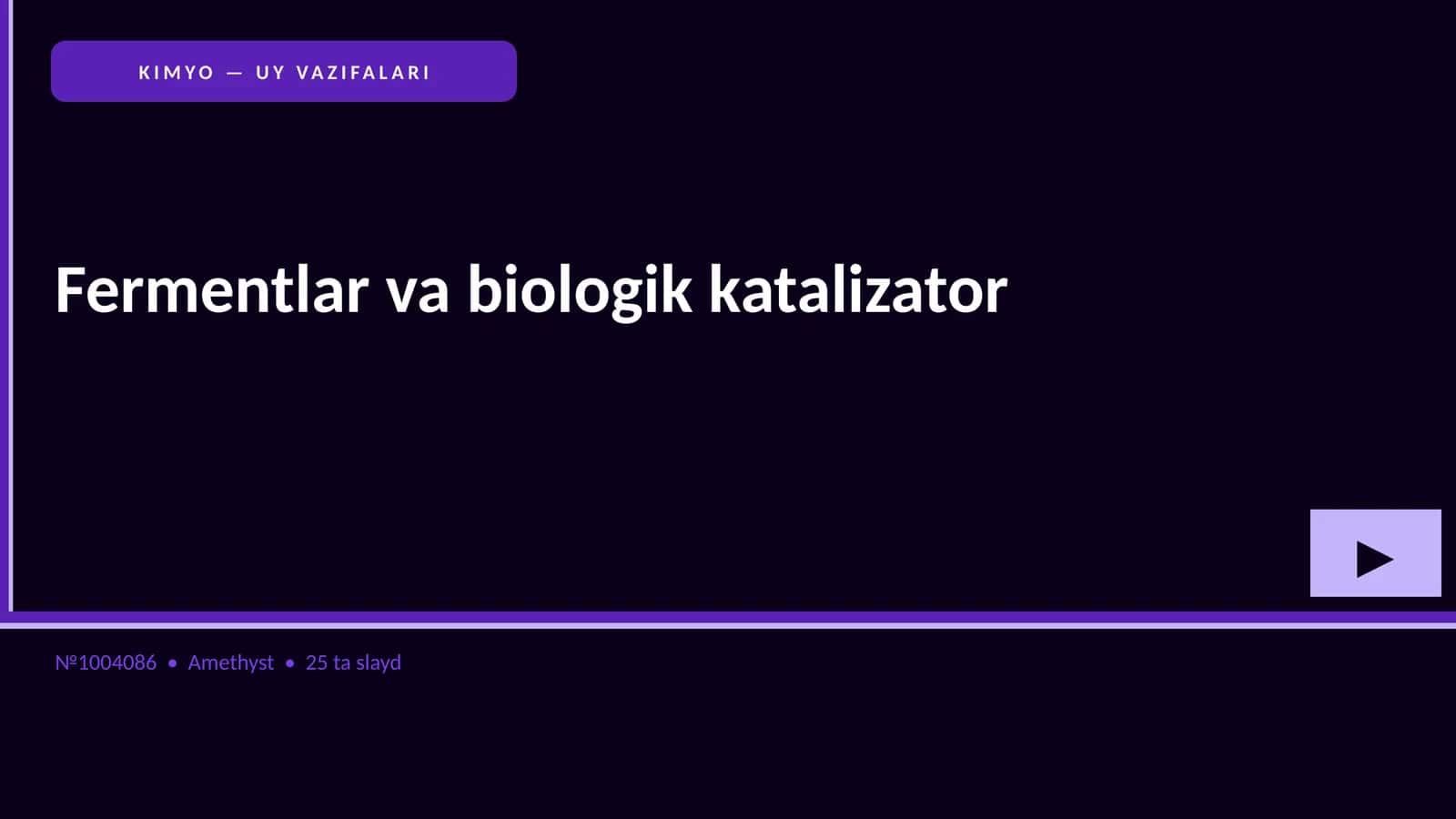 Fermentlar va biologik katalizator