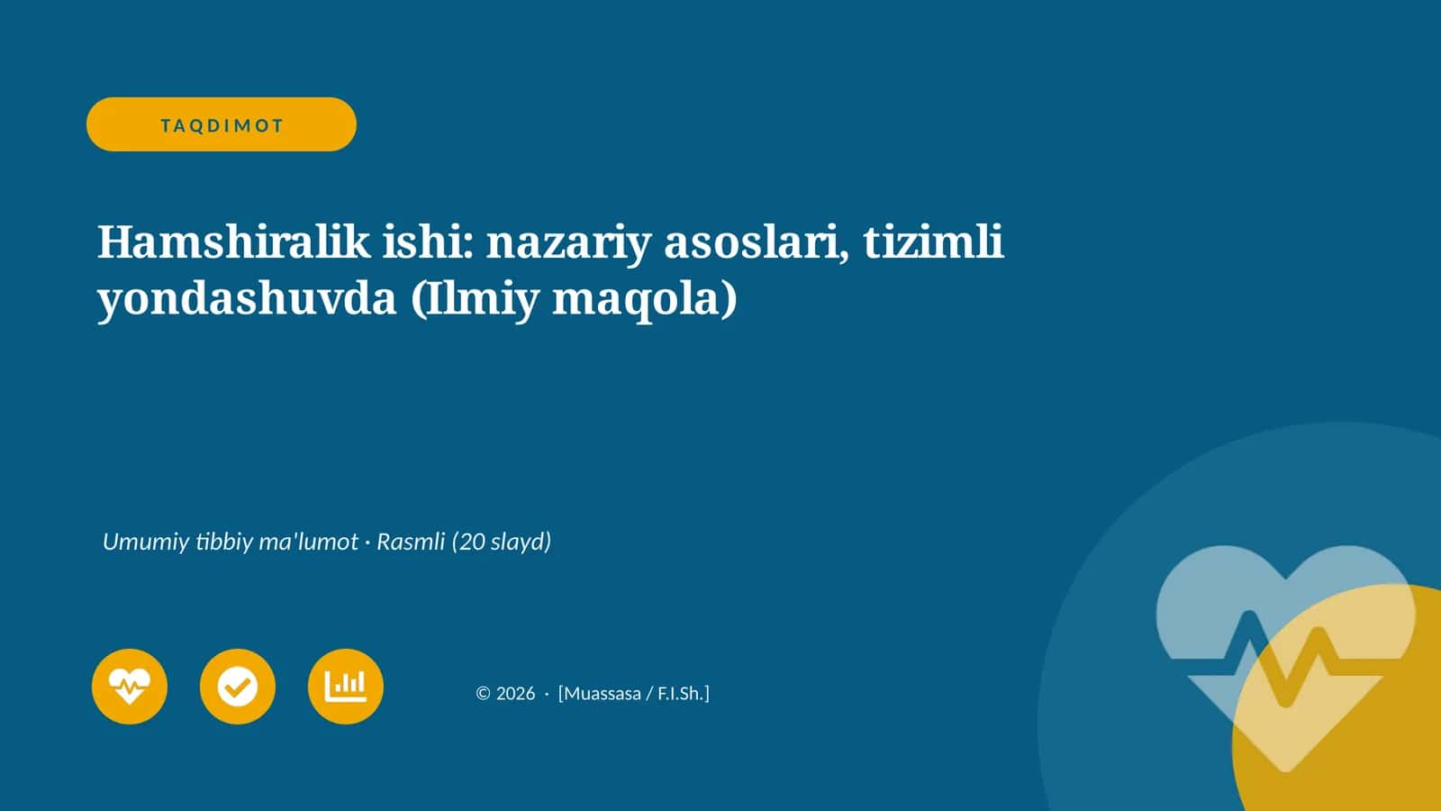 Hamshiralik ishi: nazariy asoslari, tizimli yondashuvda
