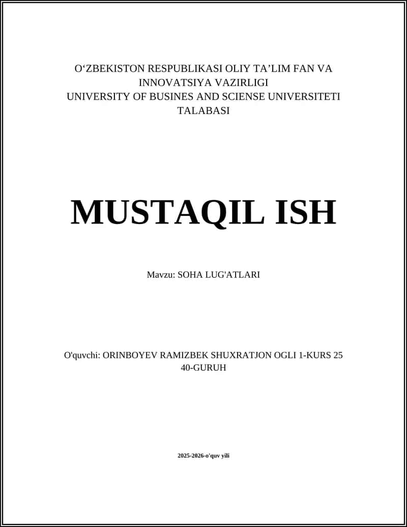 Soha Lug'atlari