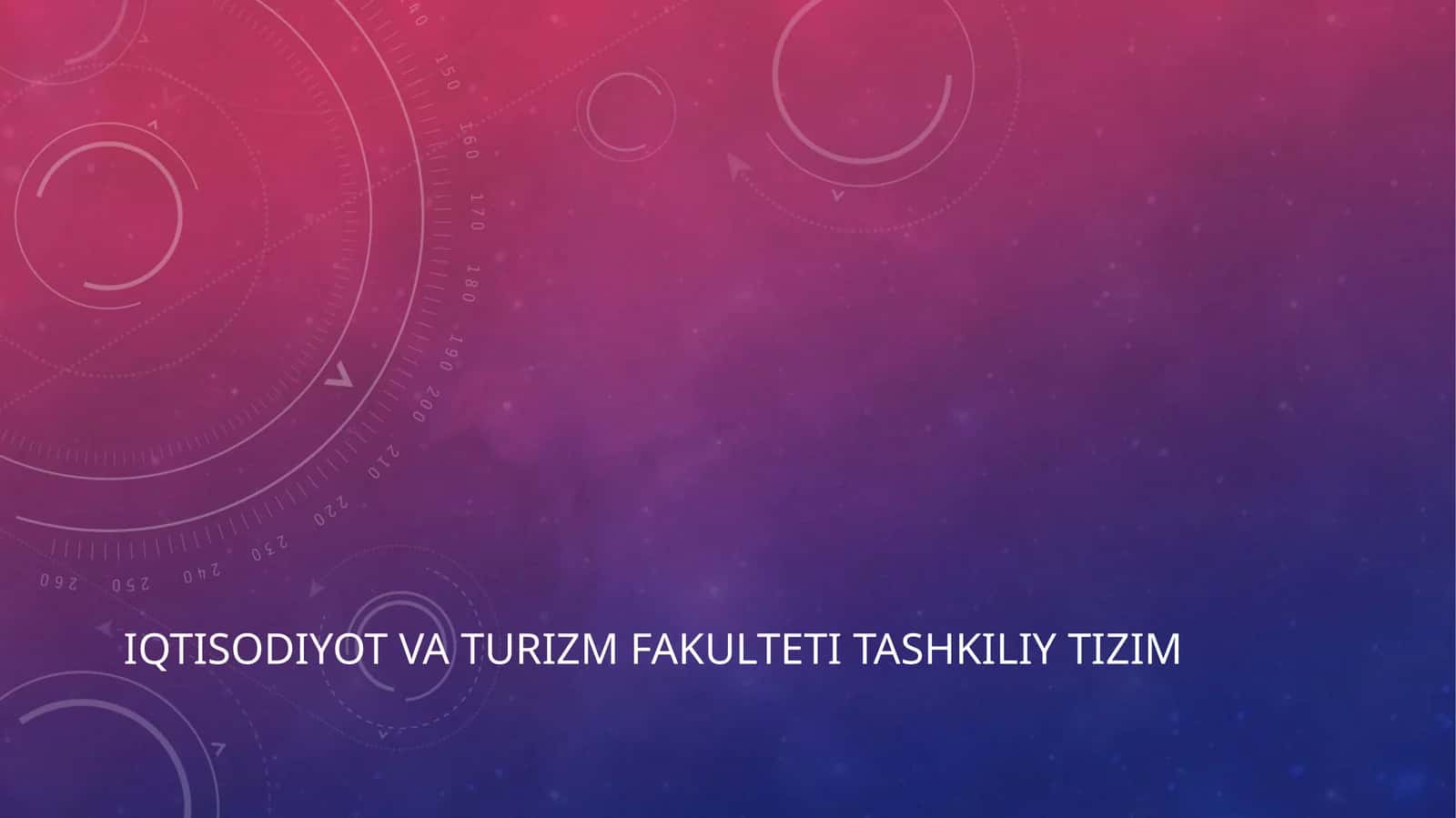 IQTISODIYOT VA TURIZM FAKULTETI tashkiliy tizim