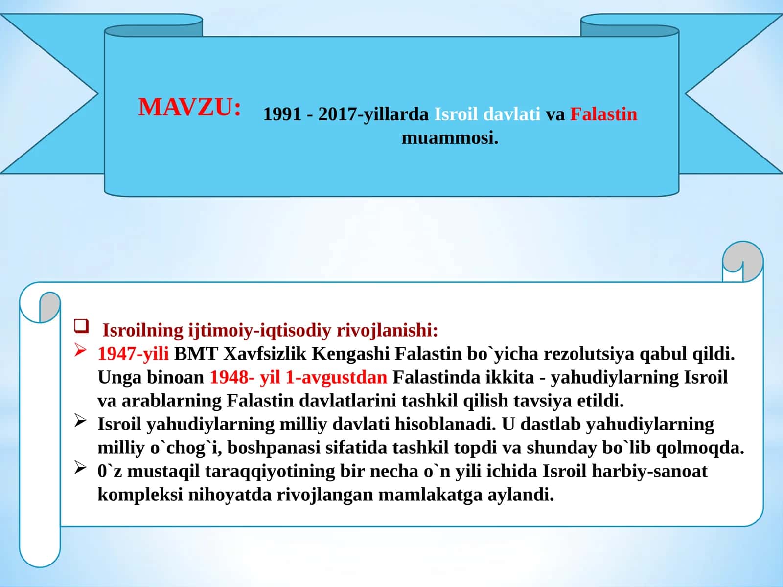 1991_2017_yillarda_Isroil_davlati_va_Falastin