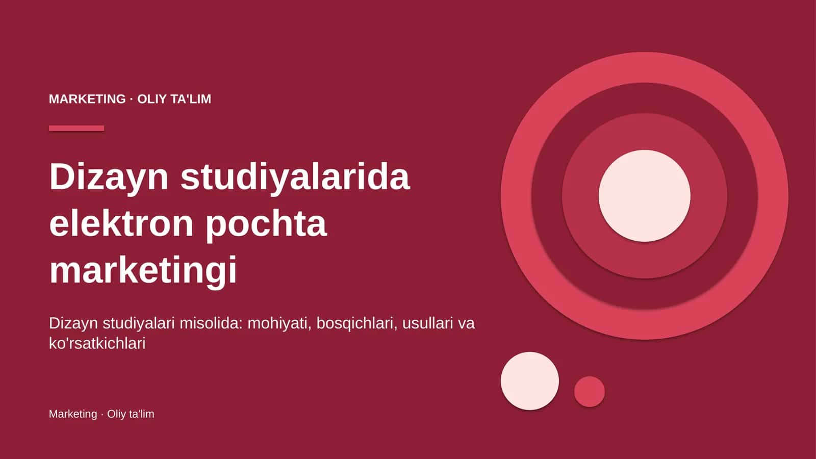 Dizayn studiyalarida elektron pochta marketingi