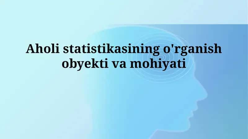 Statistik tadqiqotlar mavzusi