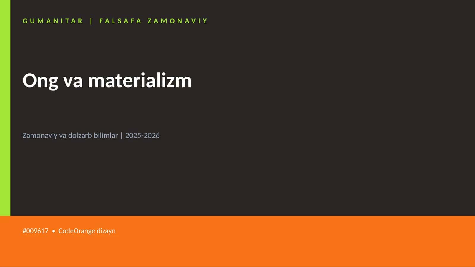 Ong va materializm