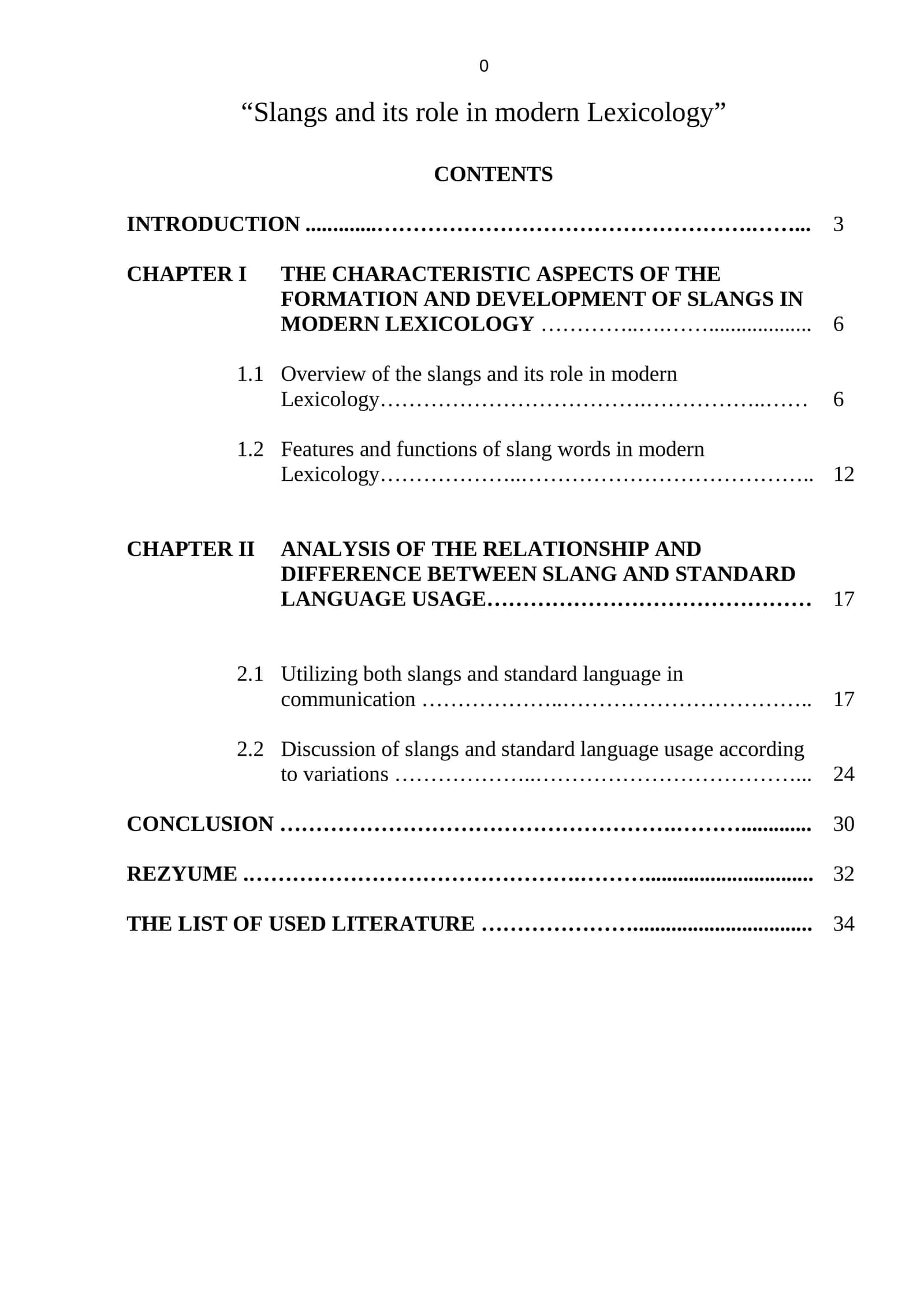 Slangs and its role in modern Lexicology