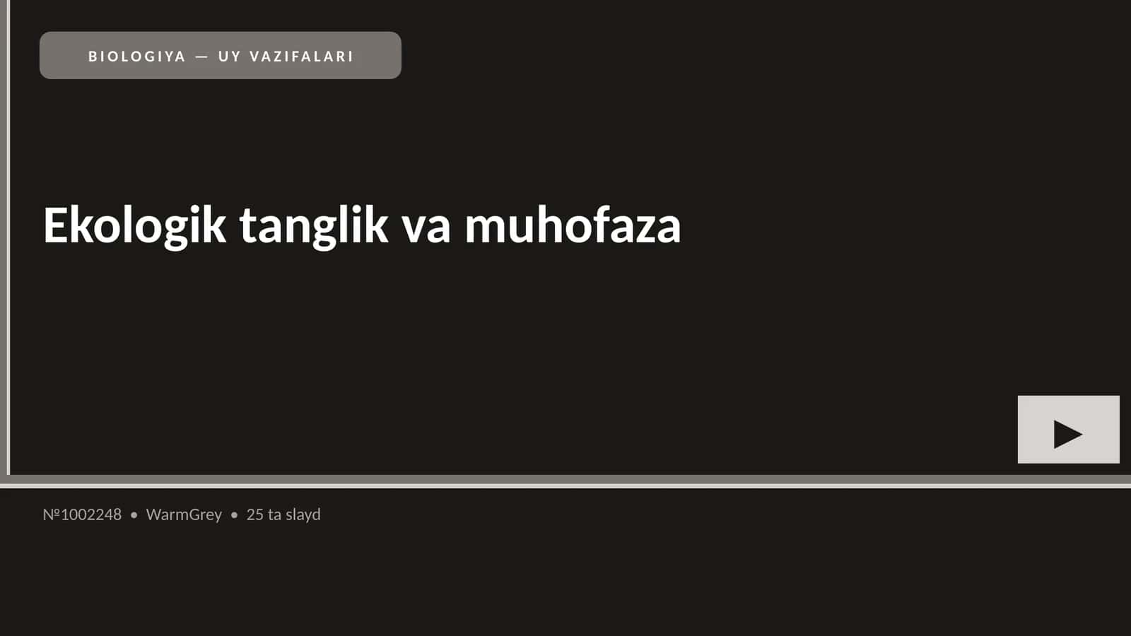 Ekologik tanglik va muhofaza